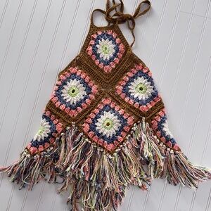 Free People Boho Hippie Cowgirl Crochet Summer of Love tank